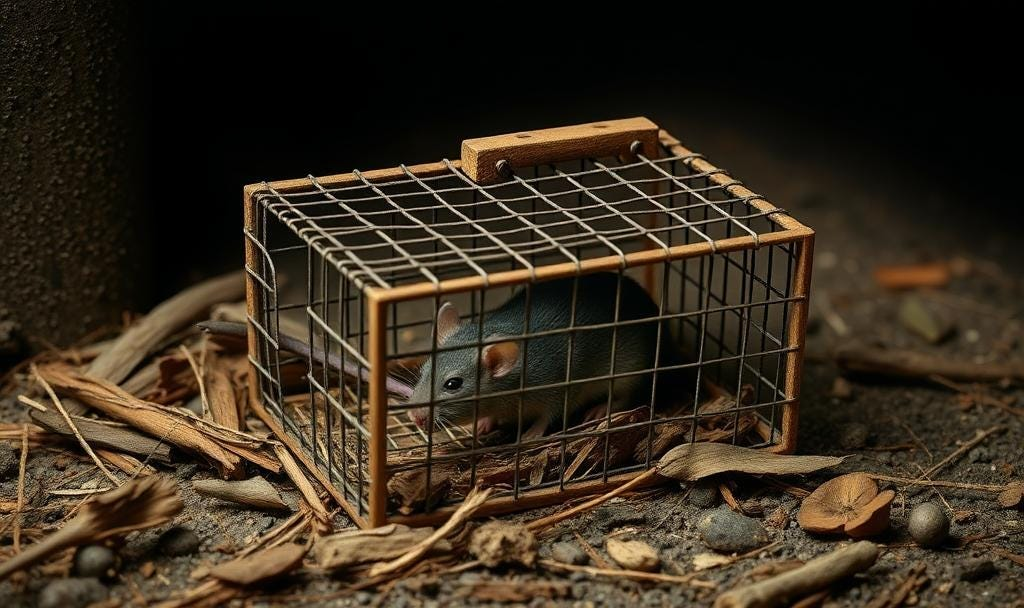 Image of a rat in a cage